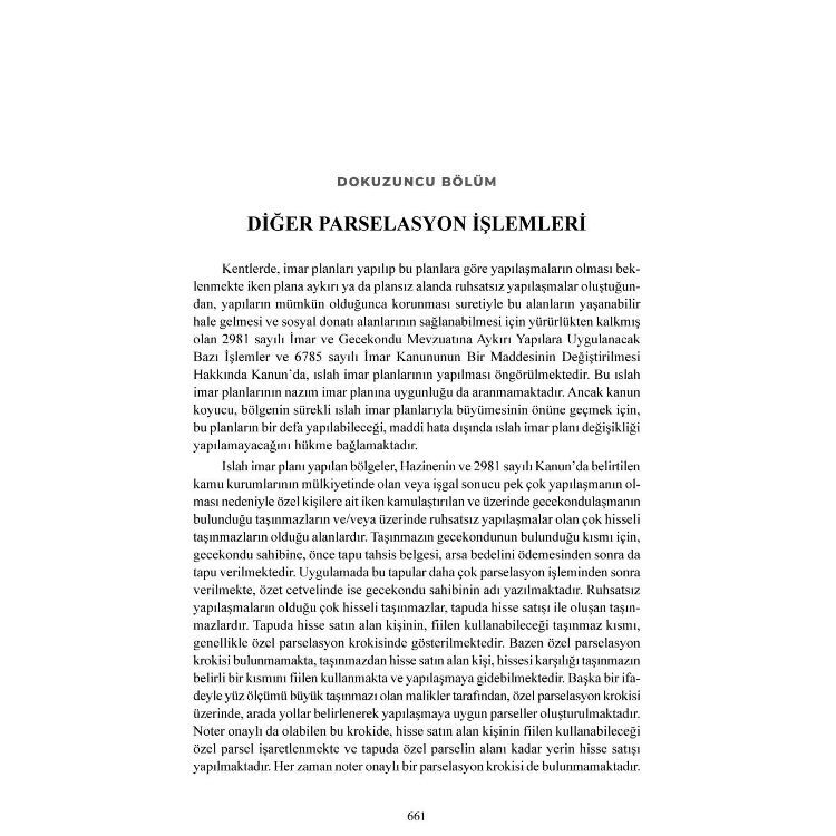 İmar Hukukunda Arazi ve Arsa Düzenleme İşlemleri Parselasyon Monopol Yayınları