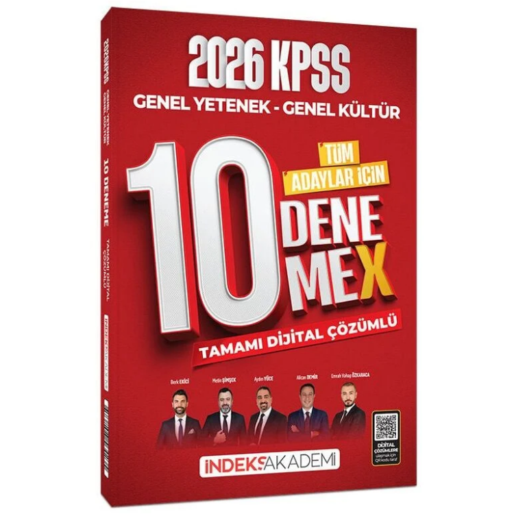 2026 KPSS Genel Yetenek Genel Kültür 10 DenemeX Çözümlü İndeks Akademi Yayıncılık