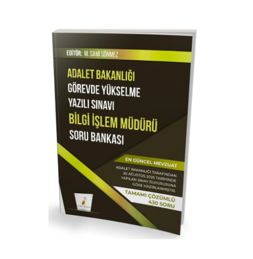GYS Adalet Bakanlığı Görevde Yükselme Yazılı Sınavı Bilgi İşlem Müdürü Soru Bankası- Pelikan Yayınevi