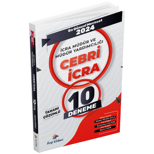 Cebri İcra İcra Müdürlüğü ve Müdür Yardımcılığı  Tamamı Çözümlü 10 Deneme Sınavı 2024 Dizgi Kitap
