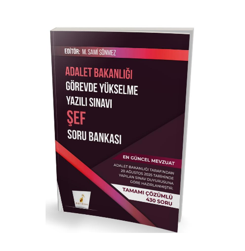 GYS Adalet Bakanlığı Görevde Yükselme Yazılı Sınavı Şef Soru Bankası- Pelikan Yayınevi