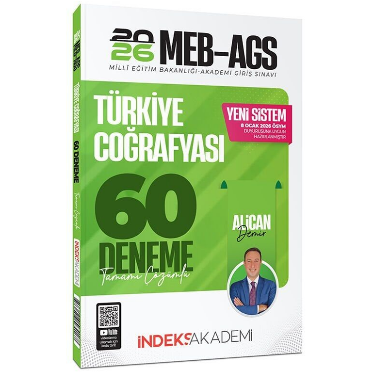 2026 MEB-AGS Türkiye Coğrafyası 60 Deneme Çözümlü - Alican Demir İndeks Akademi Yayıncılık