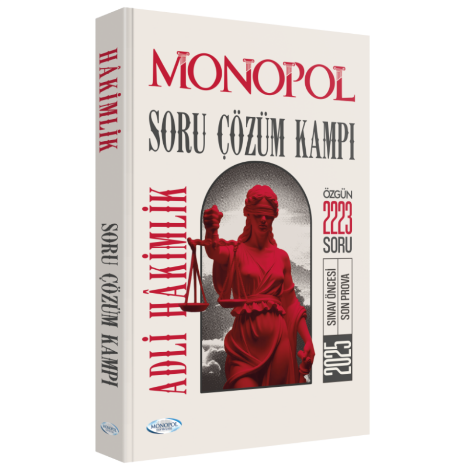 2025 Adli Hakimlik Soru Çözüm Kampı Soru Bankası Monopol Yayınları