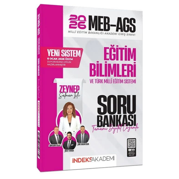 2026 MEB-AGS Eğitim Bilimleri ve Türk Milli Eğitim Sistemi Soru Bankası Çözümlü - Zeynep Salman İçli İndeks Akademi Yayıncılık