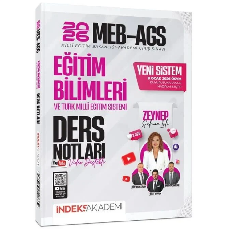 2026 MEB-AGS Eğitim Bilimleri ve Türk Milli Eğitim Sistemi Video Ders Notları - Zeynep Salman İçli İndeks Akademi Yayıncılık