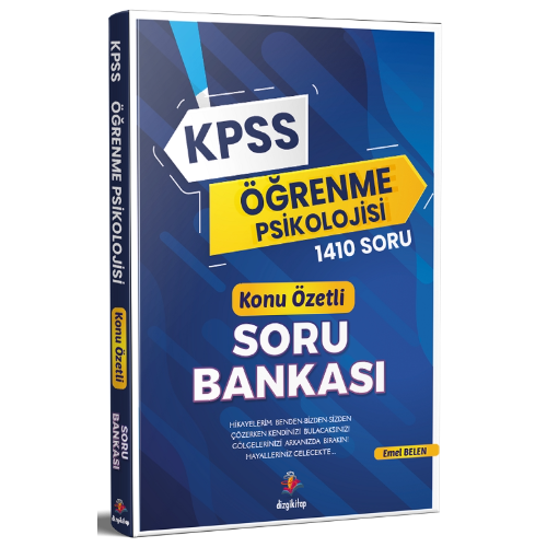Dizgi Kitap Öğrenme Psikolojisi 1410 Çözümlü Eğitim Bilimleri Soru Bankası
