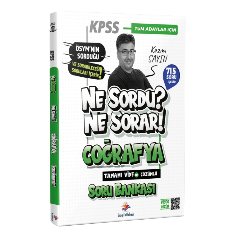 2026 KPSS Ne Sordu Ne Sorar Coğrafya Tamamı Video Çözümlü Soru Bankası Kazım Sayın Dizgi Kitap Yayınları