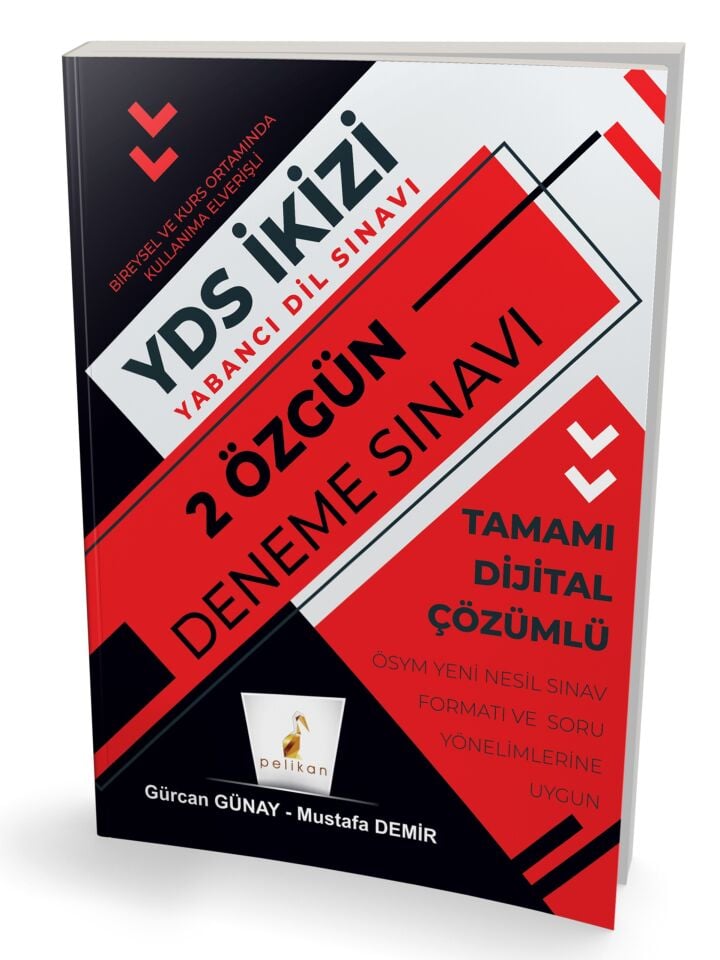 YDS İngilizce İkizi 2 Özgün Deneme Sınavı Dijital Çözümlü Pelikan Yayınevi