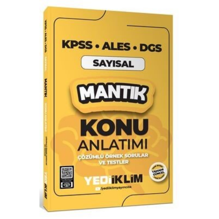2025 KPSS ALES DGS Sayısal Mantık Konu Anlatımı Yediiklim Yayınları