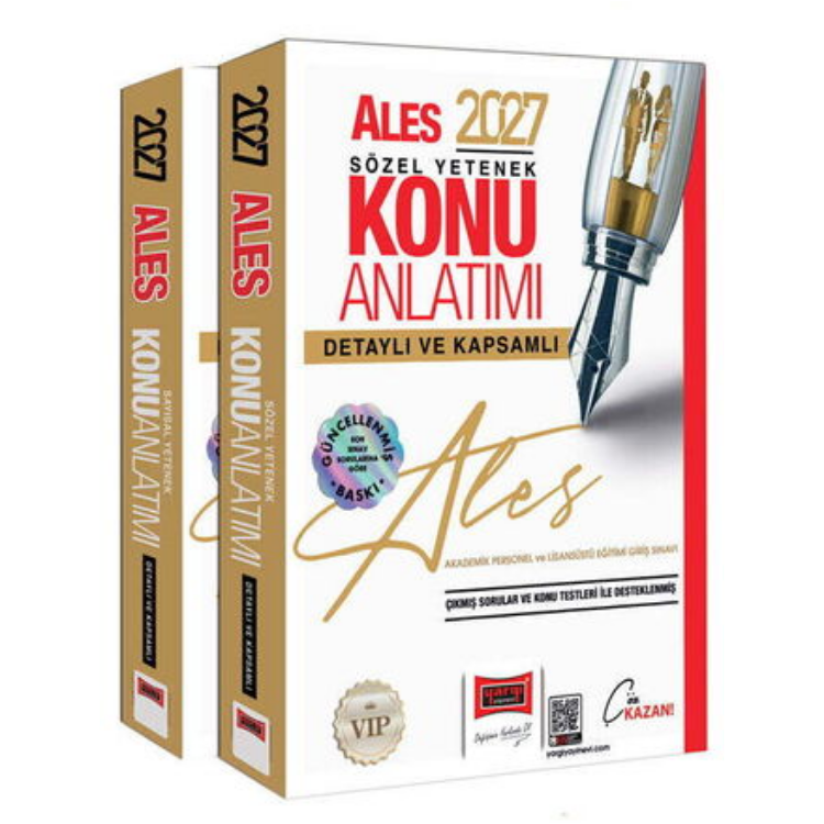 2027 ALES VİP Sayısal-Sözel Yetenek Detaylı ve Kapsamlı Konu Anlatımı 2 Cilt Yargı Yayınları