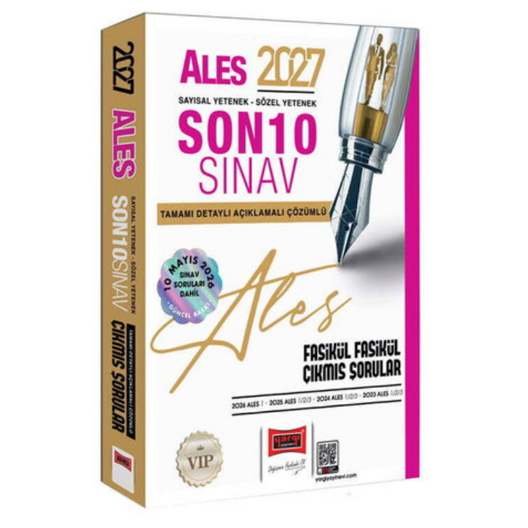 2027 ALES VIP Son 10 Sınav Fasikül Fasikül Çıkmış Sorular (10 Mayıs 2026 Sınavı Dahil)-Yargı Yayınları