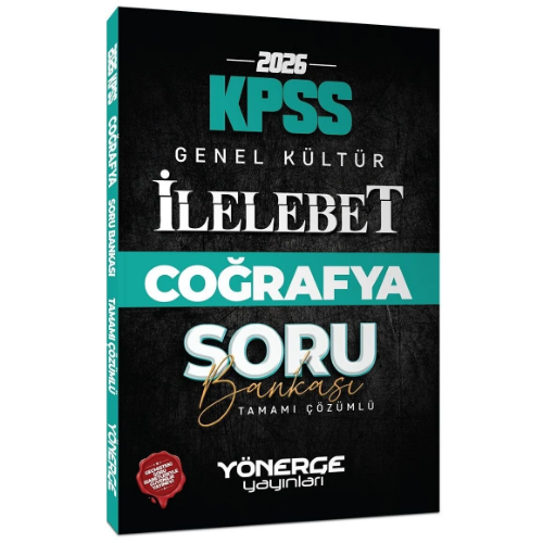 2026 KPSS Coğrafya İlelebet Soru Bankası Çözümlü Yönerge Yayınları