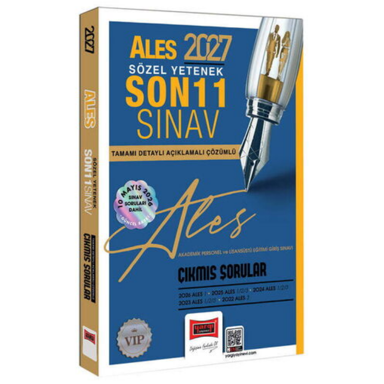 2027 ALES Sözel Yetenek Son 11 Sınav Tamamı Çözümlü Çıkmış Sorular-Yargı Yayınları