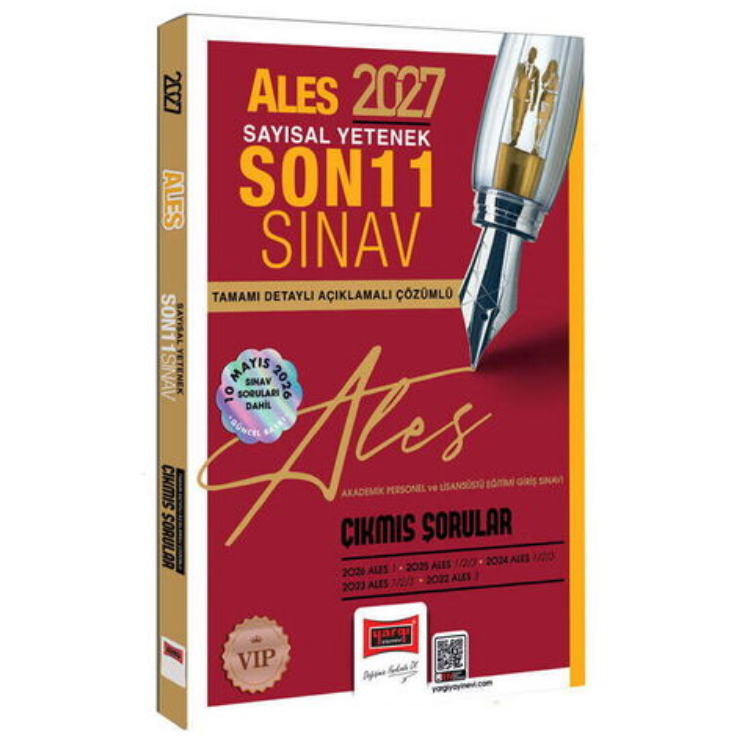 2027 ALES Sayısal Yetenek Son 11 Sınav Tamamı Çözümlü Çıkmış Sorular-Yargı Yayınları