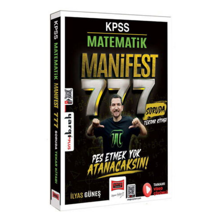 KPSS Matematik Manifest Serisi 777 Soruda Tamamı Video Çözümlü Tekrar Kitabı-Yargı Yayınları