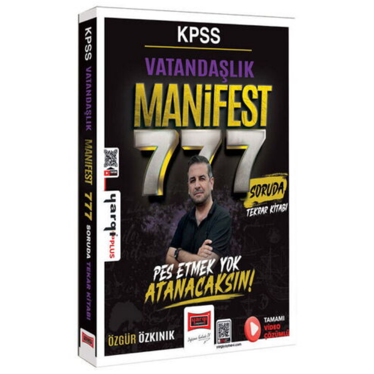KPSS Vatandaşlık Manifest Serisi 777 Soruda Tamamı Video Çözümlü Tekrar Kitabı-Yargı Yayınları