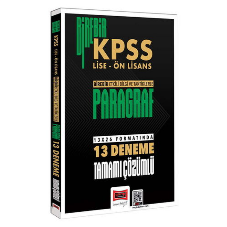 2026 Birebir KPSS - Lise - Önlisans Paragraf Tamamı Çözümlü 13 Deneme-Yargı Yayınları