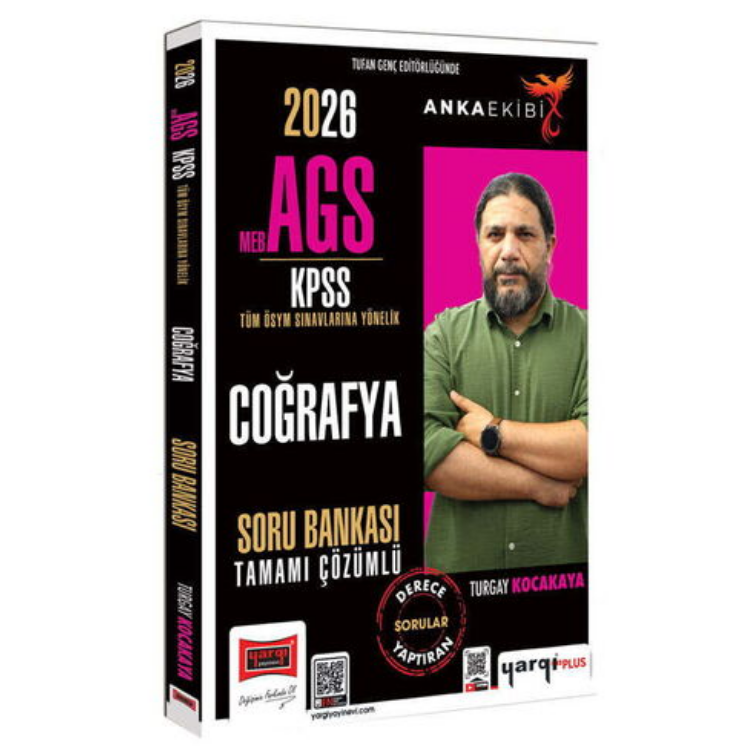 2026 MEB-AGS KPSS Anka Ekibi Tamamı Çözümlü Coğrafya Soru Bankası (Turgay Kocakaya)-Yargı Yayınları