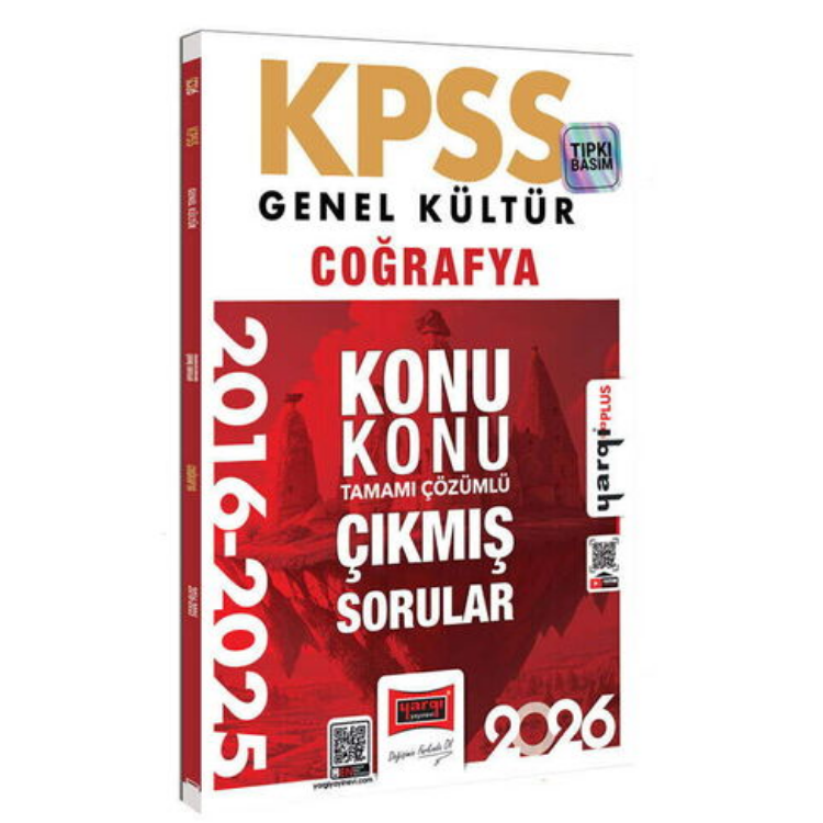 2026 KPSS Genel Kültür Coğrafya 2016-2026 Konu Konu Tamamı Çözümlü Çıkmış Sorular-Yargı Yayınları