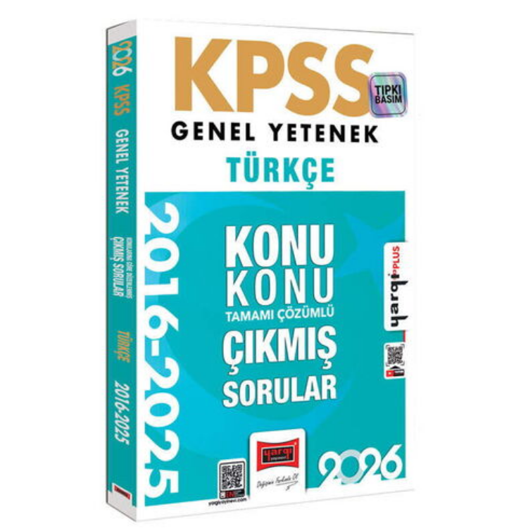 2026 KPSS Genel Yetenek Türkçe 2016-2026 Konu Konu Tamamı Çözümlü Çıkmış Sorular-Yargı Yayınları