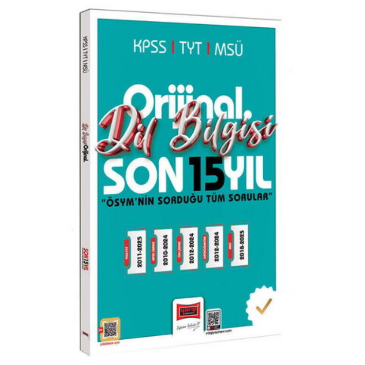 2026 KPSS TYT MSÜ Orijinal Dil Bilgisi Son 15 Yıl Çıkmış Sorular-Yargı Yayınları