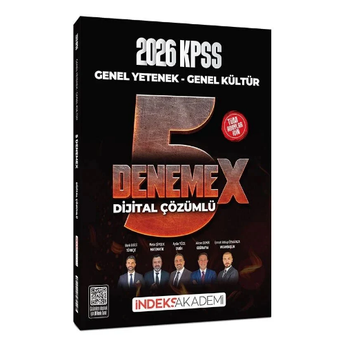 2026 KPSS Genel Yetenek Genel Kültür 5 DenemeX Çözümlü İndeks Akademi Yayıncılık