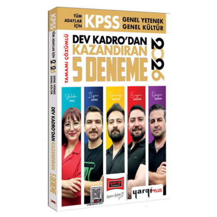 2026 KPSS Tüm Adaylar İçin Tamamı Çözümlü Dev Kadrodan Kazandıran 5 Deneme-Yargı Yayınları