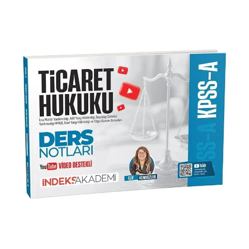 KPSS A Grubu Ticaret Hukuku Video Ders Notları - Elif Kendüzler İndeks Akademi Yayıncılık