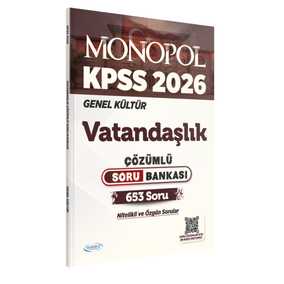 2026 KPSS Vatandaşlık Çözümlü  Soru Bankası Monopol Yayınları