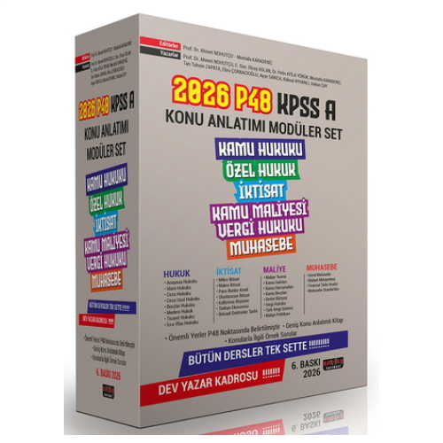 P48 KPSS A Grubu Tüm Dersler Konu Anlatımlı Tek Kitap Savaş Yayınları 2026
