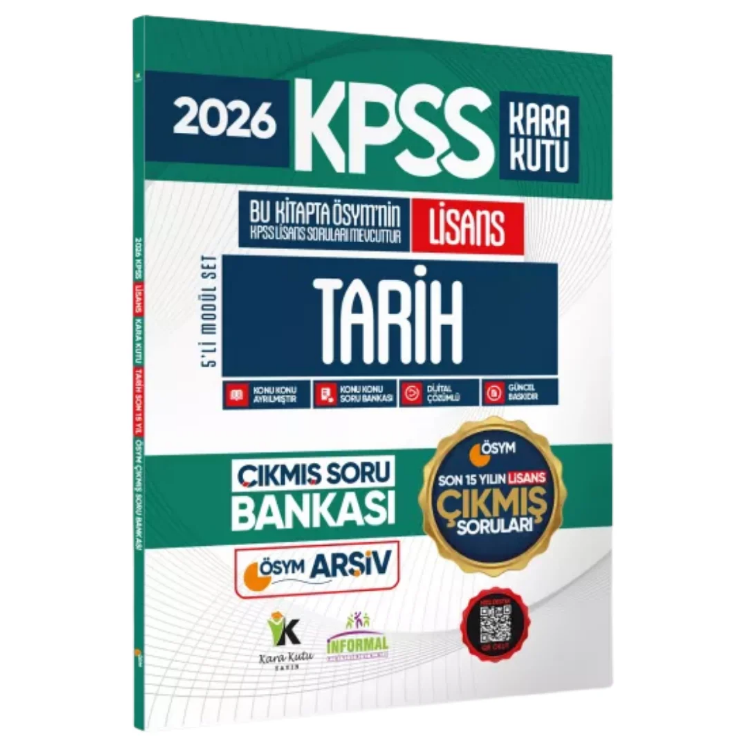 2026 FULL Lisans KPSS Lisans Tarih Kara Kutu ÖSYM Çıkmış Soru Bankası Son 15 Yıl (Sadece Lisans)-İnformal Yayınları