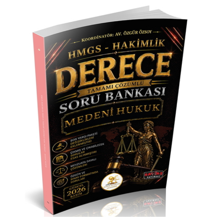 HUKAL HMGS-Hakimlik Derece Medeni Hukuk Soru Bankası Savaş Yayınevi 2026