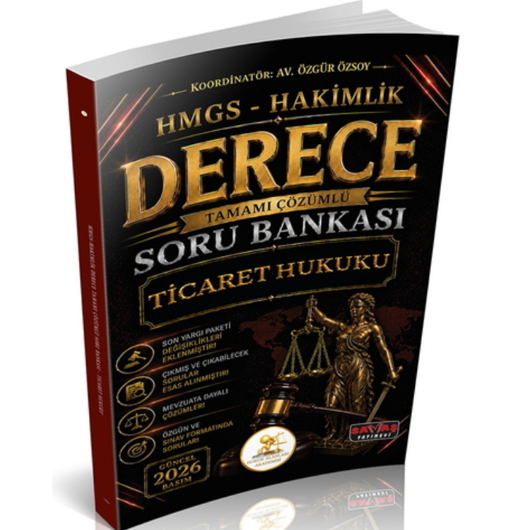 HUKAL HMGS-Hakimlik Derece Ticaret Hukuku Soru Bankası Savaş Yayınevi 2026