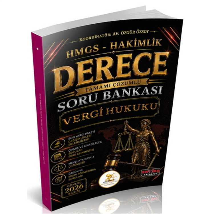 HUKAL HMGS-Hakimlik Derece Vergi Hukuku Soru Bankası Savaş Yayınevi 2026