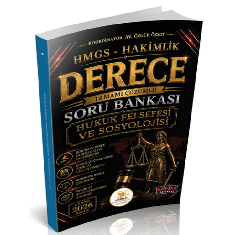 HUKAL HMGS-Hakimlik Derece Hukuk Felsefesi ve Sosyolojisi Soru Bankası Savaş Yayınevi 2026