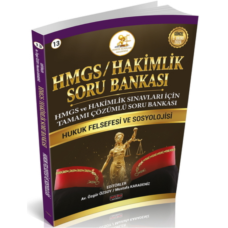 HUKAL HMGS-HAKİMLİK Hukuk Felsefesi ve Sosyolojisi Soru Bankası Savaş Yayınları 2026