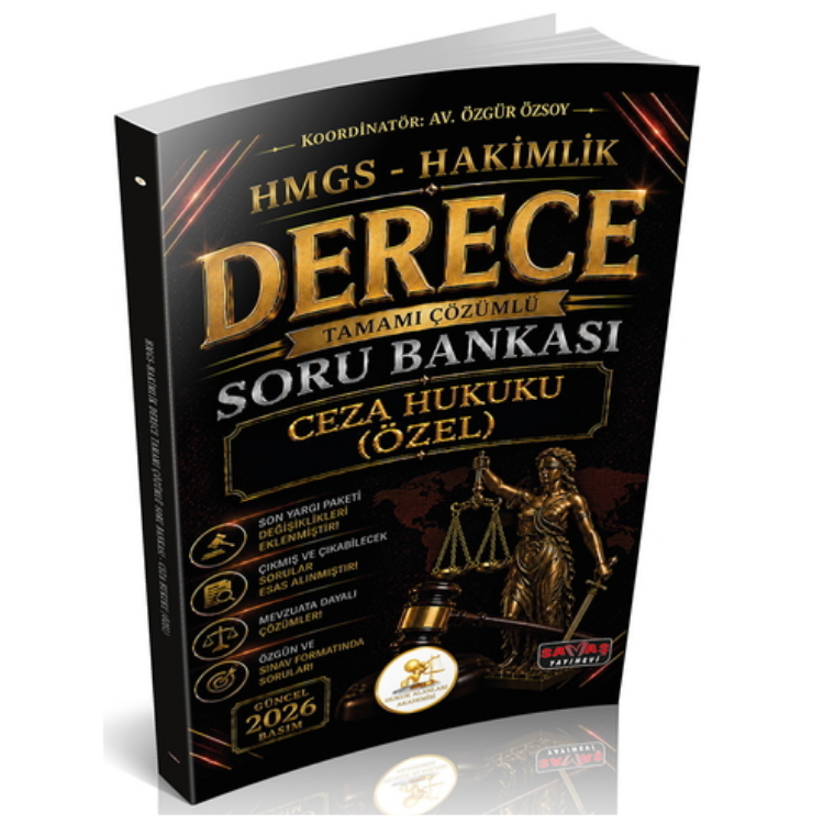 HUKAL HMGS-Hakimlik Derece Ceza Hukuku Özel Hükümler Soru Bankası Savaş Yayınevi 2026