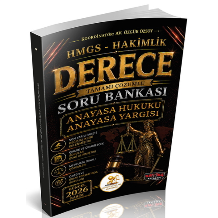 HUKAL HMGS-Hakimlik Derece Anayasa Hukuku Anayasa Yargısı Soru Bankası 2026 Savaş Yayınları