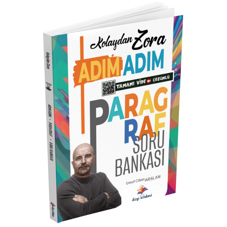 2026 Kolaydan Zora Adım Adım Paragraf Tamamı Video Çözümlü Soru Bankası Umut Cihan Arslan-Dizgi Kitap Yayınları