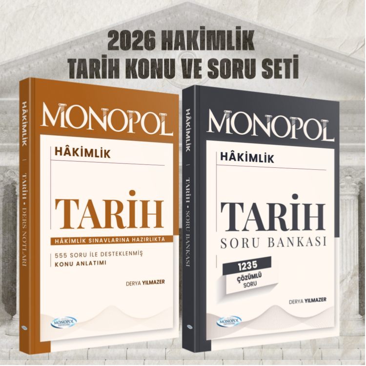 2026 Hakimlik Sınavlarına Hazırlık Tarih Konu ve Soru Seti Monopol Yayınları