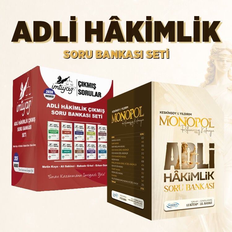 Adli Hâkimlik Soru Bankası Seti Monopol Yayınları ve İmtiyaz Yayıncılık