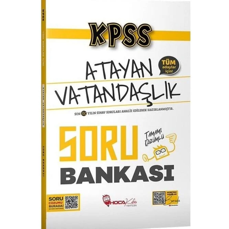KPSS Vatandaşlık Atayan Soru Bankası Çözümlü Hoca Kafası Yayınları