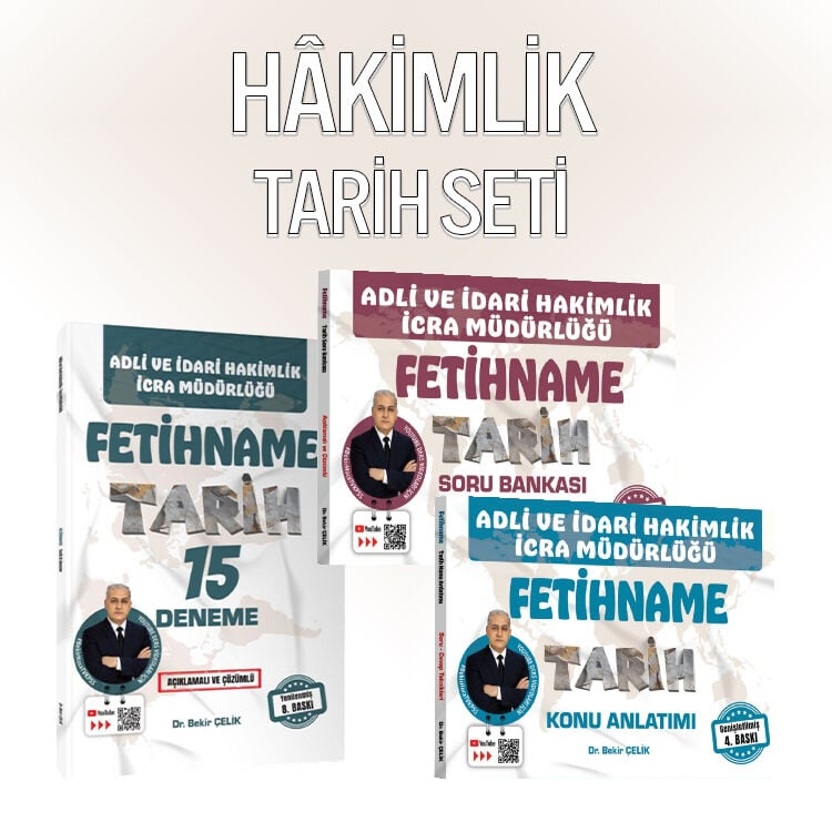 2026 Adli ve İdari Hakimlik İcra Müdürlüğü Fetihname Tarih Hazırlık Seti - Bekir Çelik