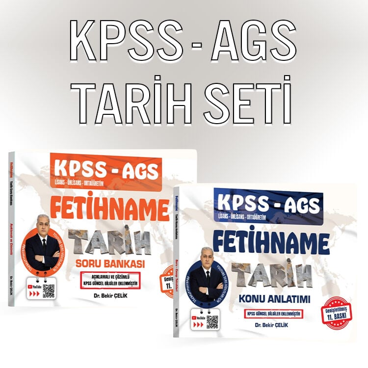 KPSS-AGS Fetihname Tarih Konu Anlatımı ve Soru Bankası Seti - Dr. Bekir Çelik