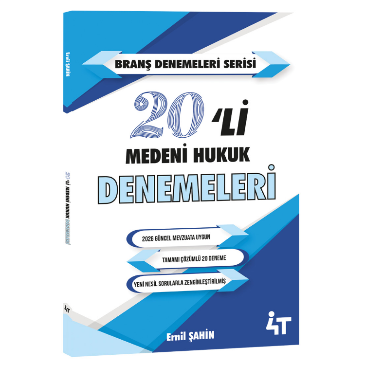 20'li Medeni Hukuk Denemeleri- 4T Yayınları