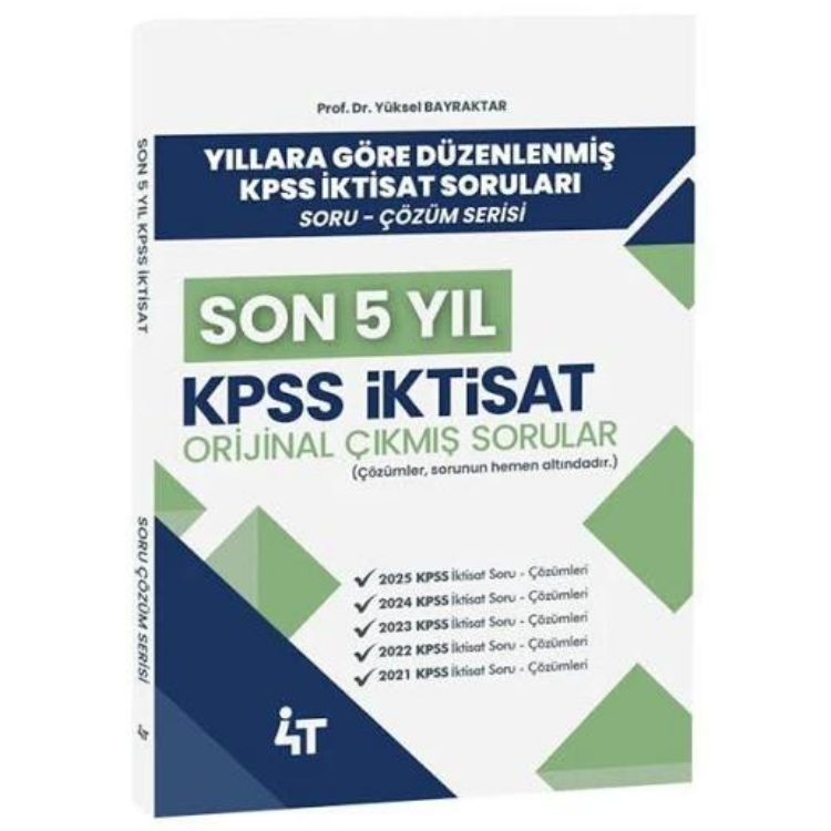 Son 5 YIL KPSS İktisat Çıkmış Sorular- 4T Yayınları