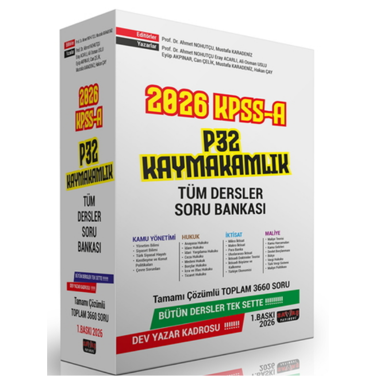 2026 KPSS A P32 Kaymakamlık Tüm Dersler Soru Bankası Savaş Yayınları
