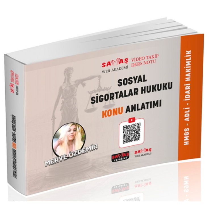 2026 Adli-İdari Hakimlik HMGS Sosyal Sigortalar Hukuku Video Takip Ders Notu Konu Anlatımı Savaş Yayınları