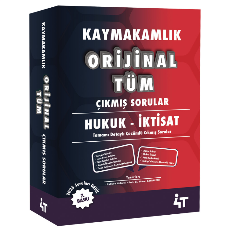 Kaymakamlık Orijinal Tüm Çıkmış Sorular- 4T Yayınları