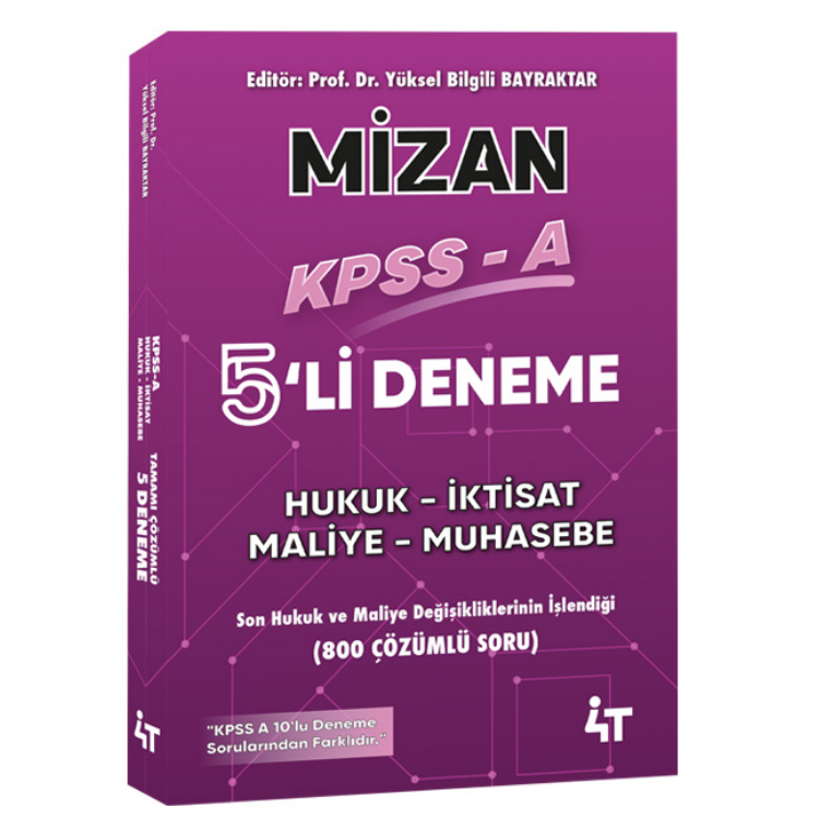 Mizan KPSS 5'li Deneme- 4T Yayınları
